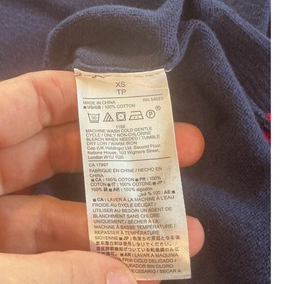 Gap Womens Crewneck Sweater Size XS Novelty Print Glasses Geek Nerd Preppy NEW - Picture 8 of 9